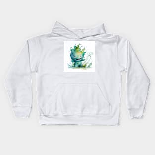 Cute Watercolor Dungeons Water Elemental Kids Hoodie